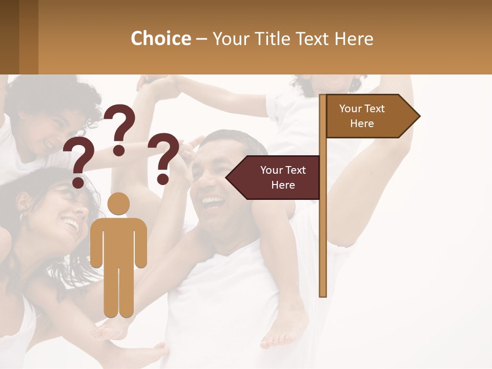 A Group Of People With Arms In The Air PowerPoint Template