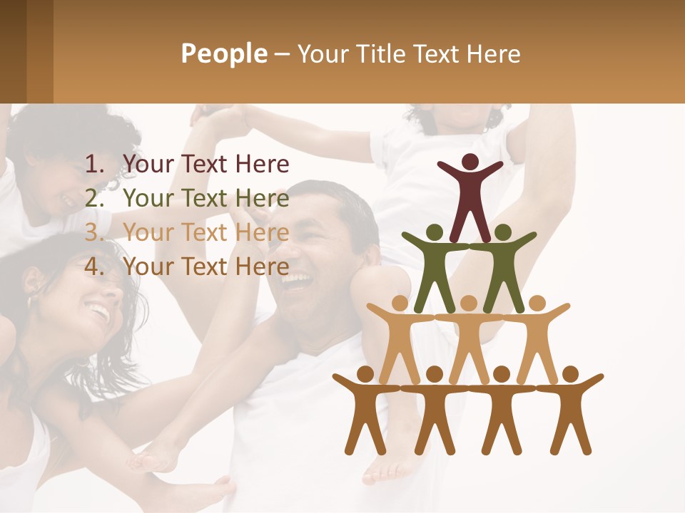 A Group Of People With Arms In The Air PowerPoint Template