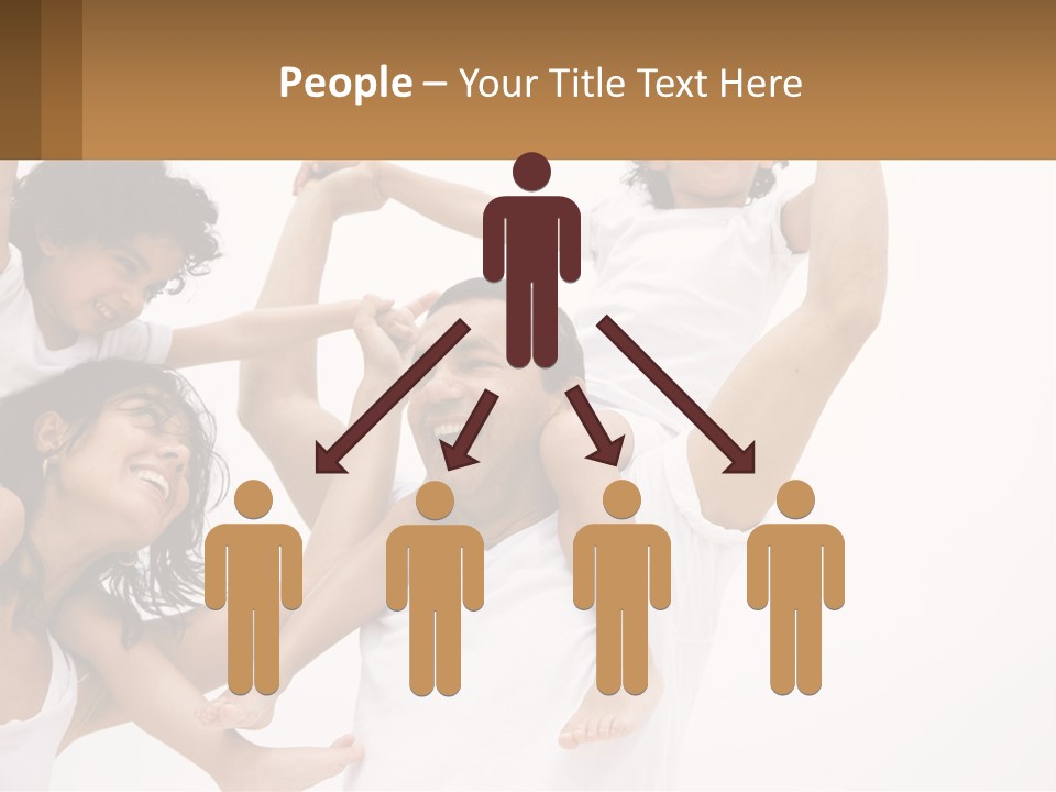 A Group Of People With Arms In The Air PowerPoint Template