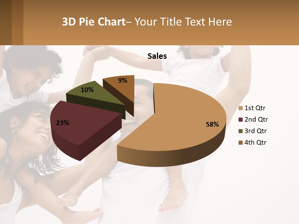 A Group Of People With Arms In The Air PowerPoint Template