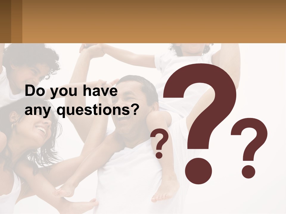 A Group Of People With Arms In The Air PowerPoint Template