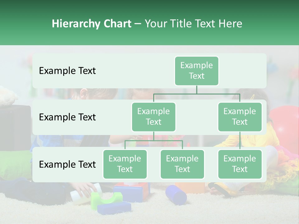 A Group Of Children Playing With Toys On The Floor PowerPoint Template