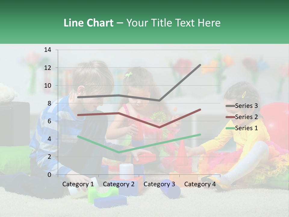 A Group Of Children Playing With Toys On The Floor PowerPoint Template