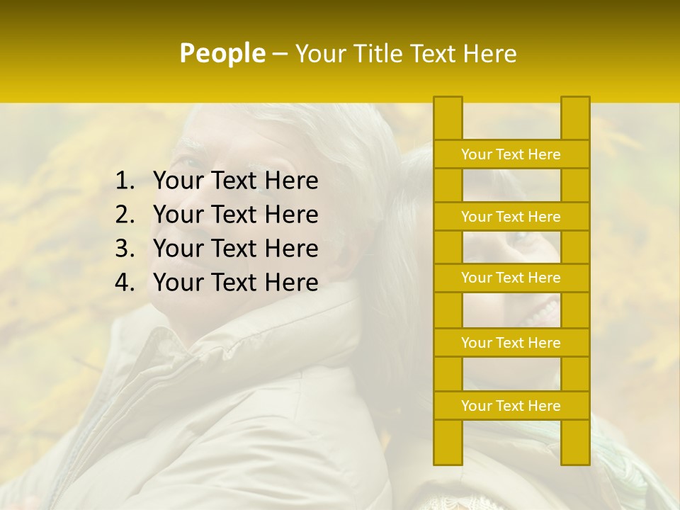 A Couple Of People That Are Standing In Front Of A Tree PowerPoint Template