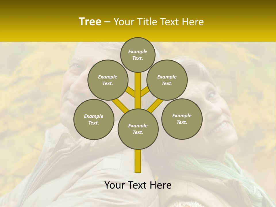 A Couple Of People That Are Standing In Front Of A Tree PowerPoint Template