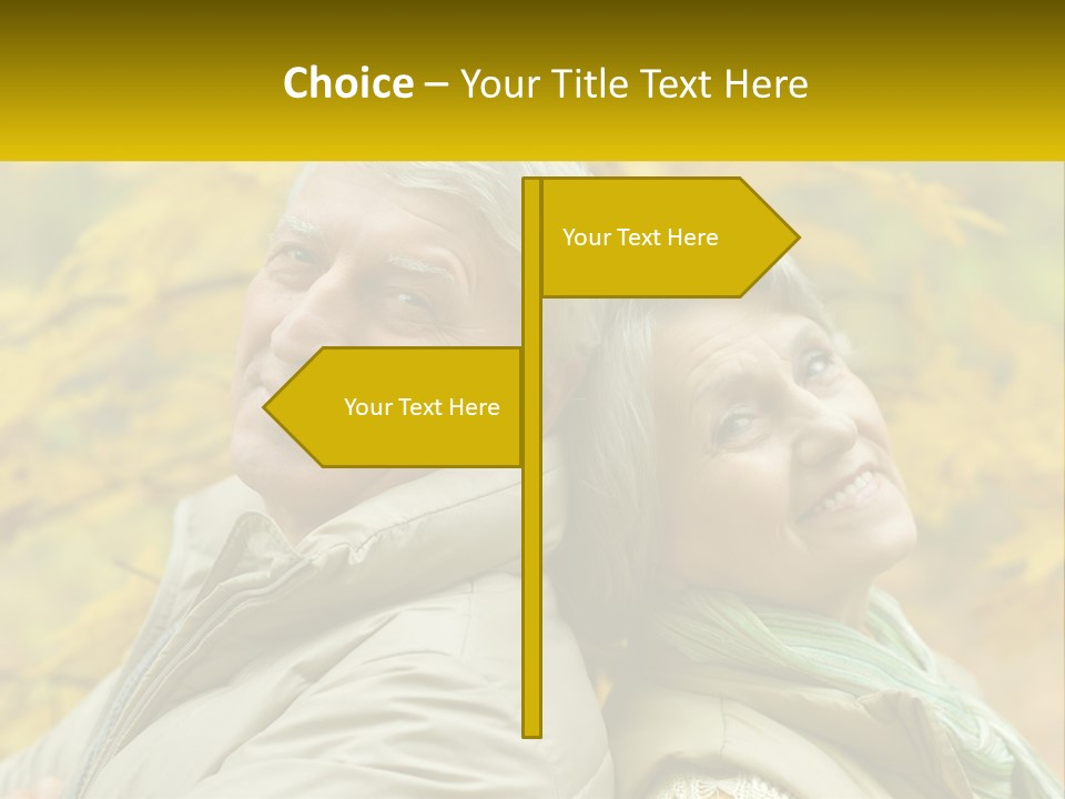 A Couple Of People That Are Standing In Front Of A Tree PowerPoint Template