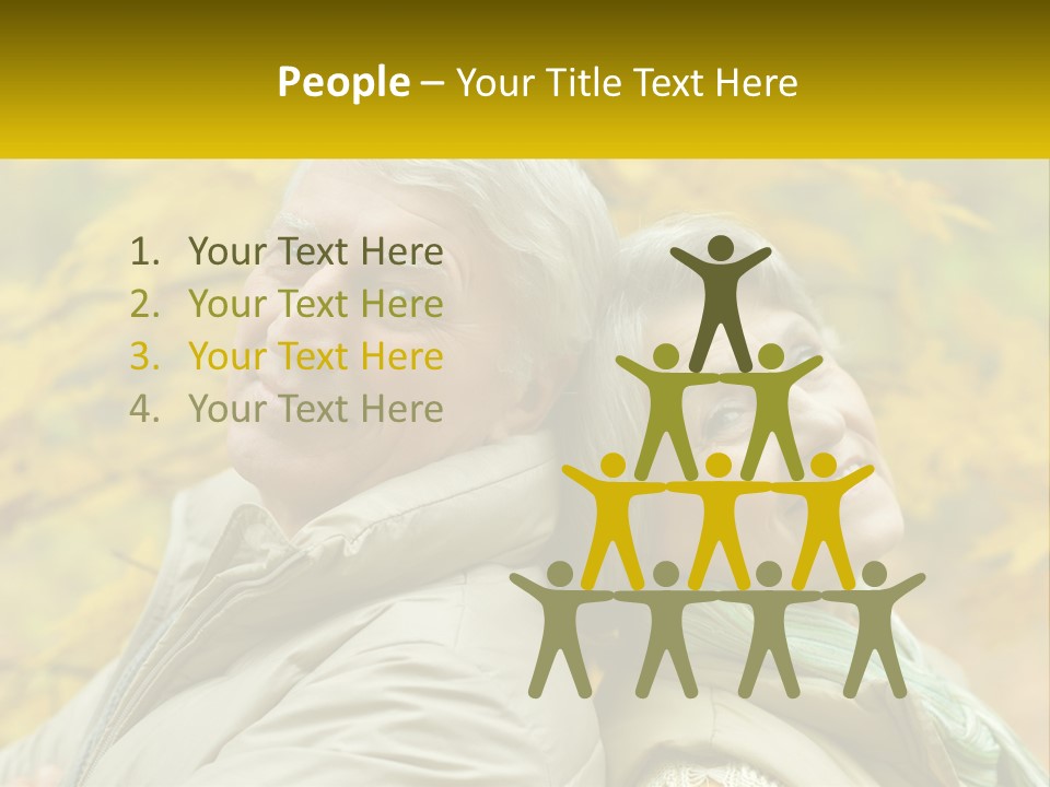 A Couple Of People That Are Standing In Front Of A Tree PowerPoint Template