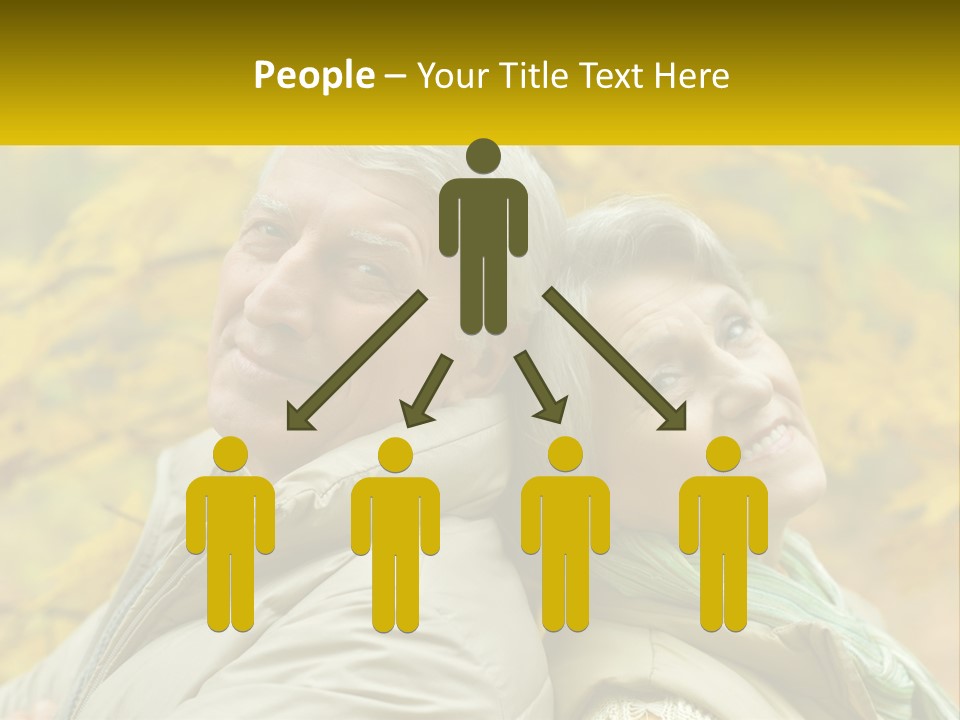 A Couple Of People That Are Standing In Front Of A Tree PowerPoint Template