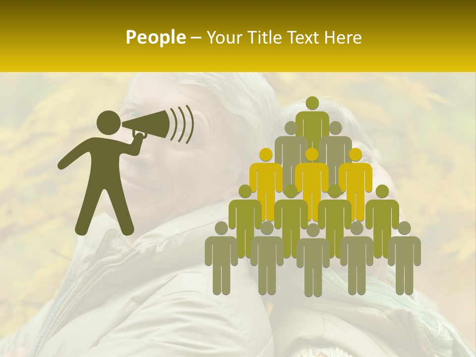 A Couple Of People That Are Standing In Front Of A Tree PowerPoint Template