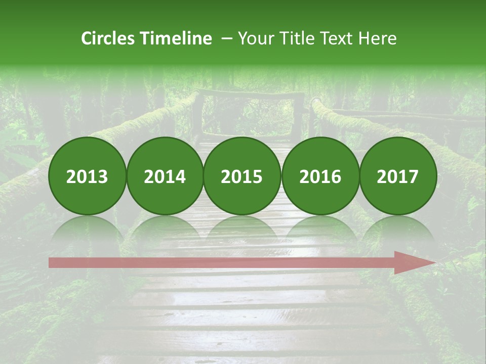 A Wooden Bridge In The Middle Of A Forest With Moss Growing On It PowerPoint Template