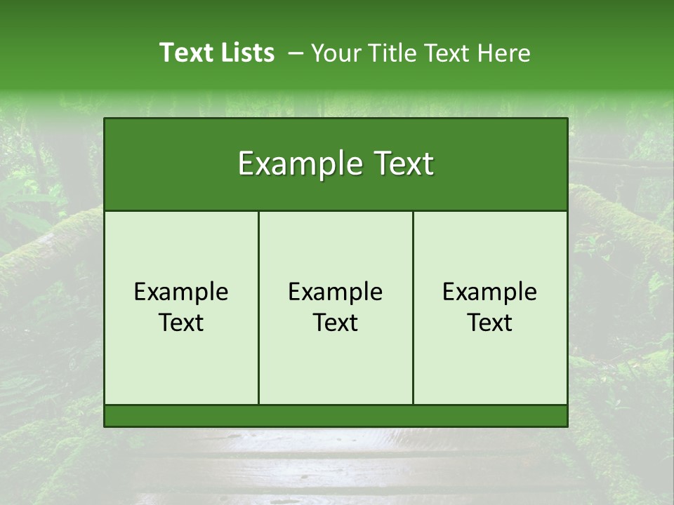 A Wooden Bridge In The Middle Of A Forest With Moss Growing On It PowerPoint Template