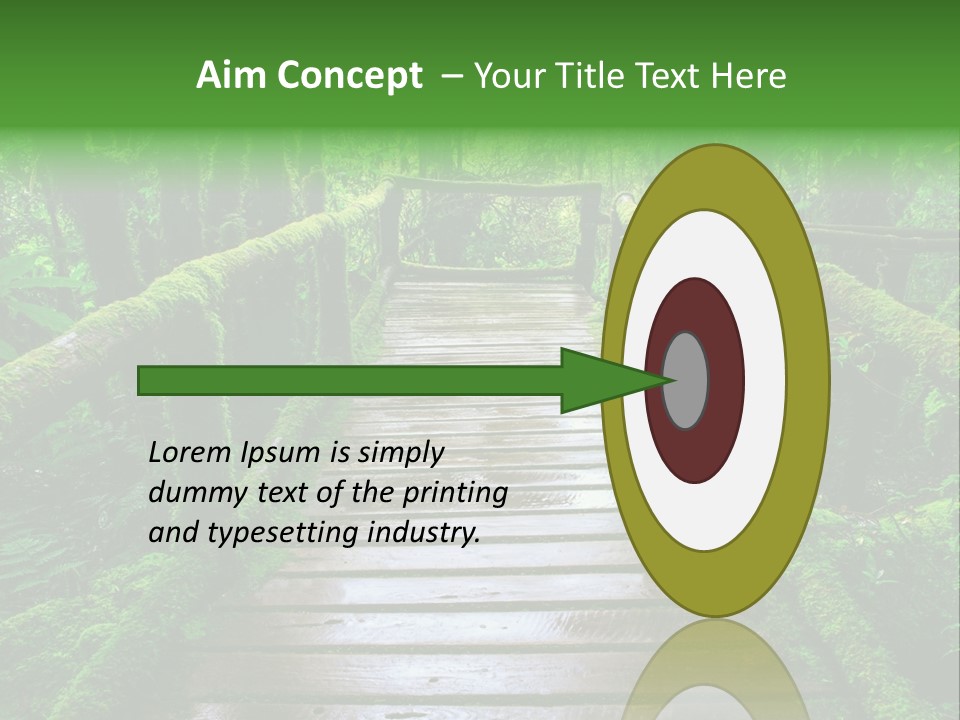 A Wooden Bridge In The Middle Of A Forest With Moss Growing On It PowerPoint Template