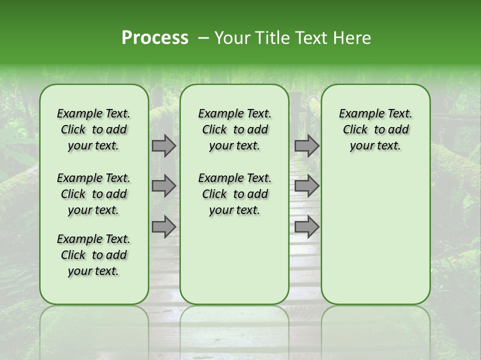 A Wooden Bridge In The Middle Of A Forest With Moss Growing On It PowerPoint Template
