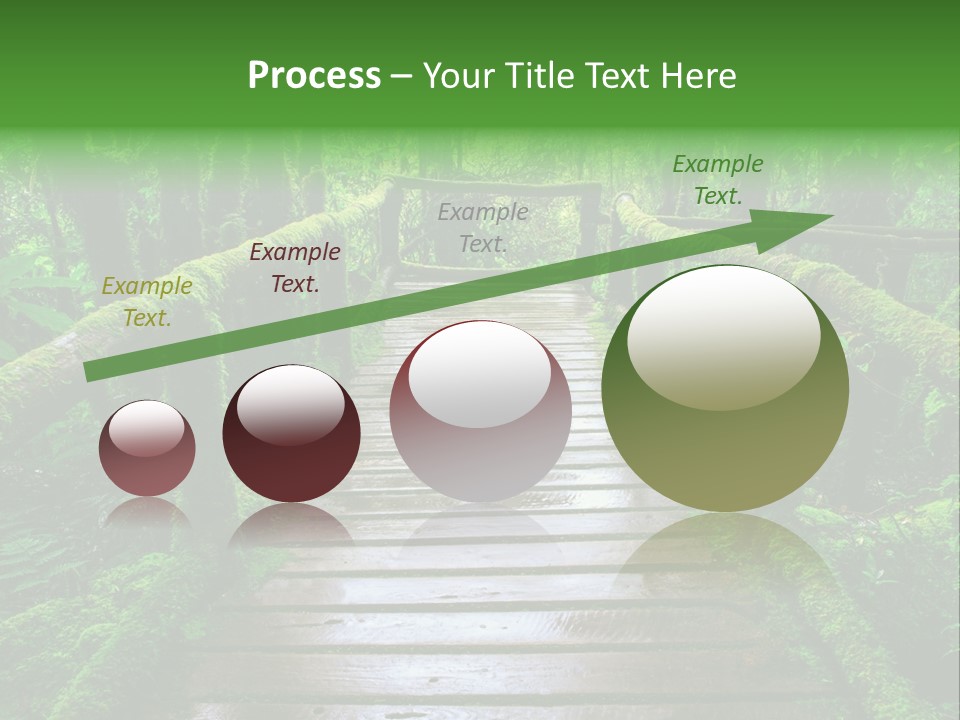 A Wooden Bridge In The Middle Of A Forest With Moss Growing On It PowerPoint Template