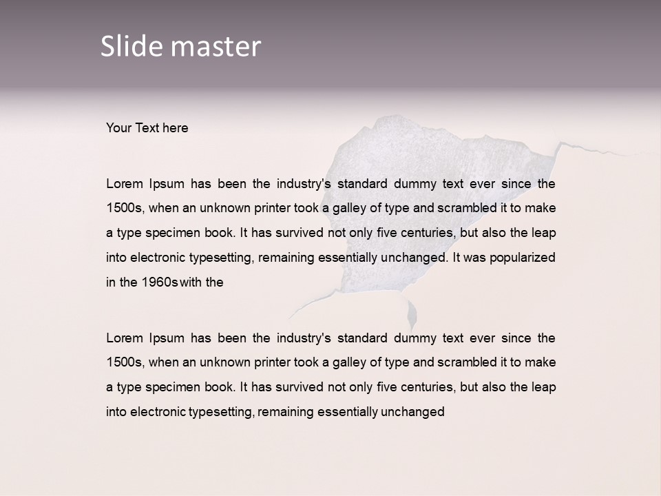 A Piece Of Paper That Has Been Torn In Half PowerPoint Template