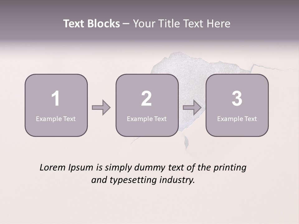 A Piece Of Paper That Has Been Torn In Half PowerPoint Template