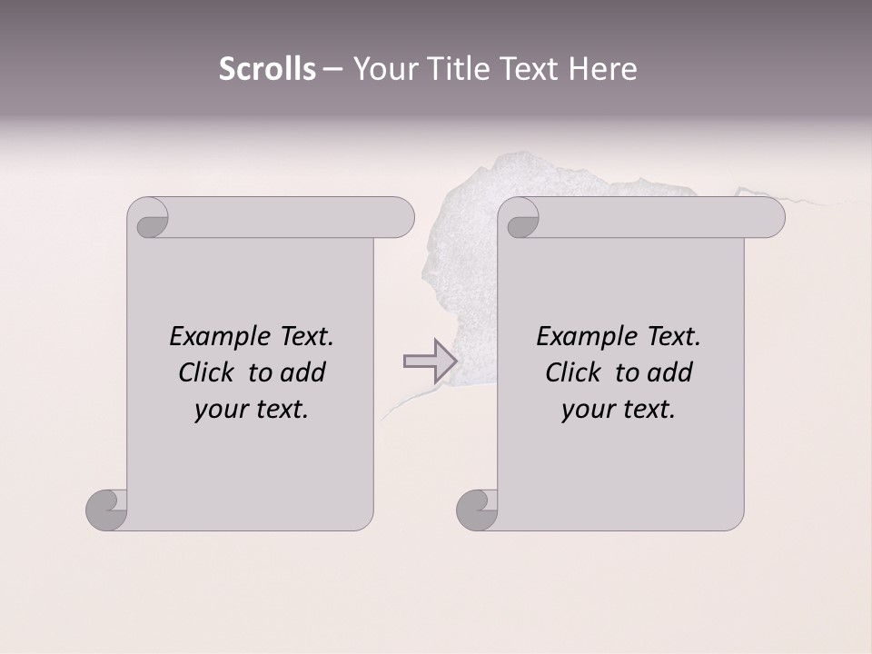 A Piece Of Paper That Has Been Torn In Half PowerPoint Template