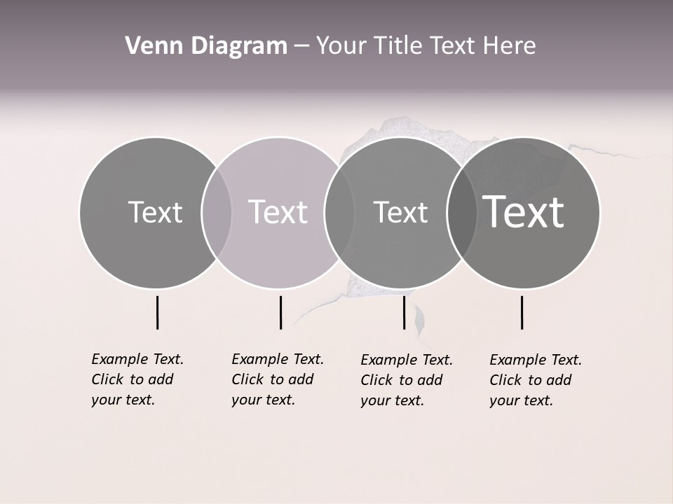 A Piece Of Paper That Has Been Torn In Half PowerPoint Template