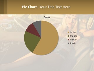 A Woman Sitting In The Drivers Seat Of A Car PowerPoint Template