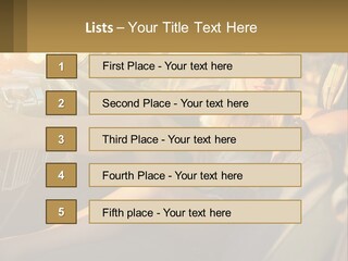 A Woman Sitting In The Drivers Seat Of A Car PowerPoint Template