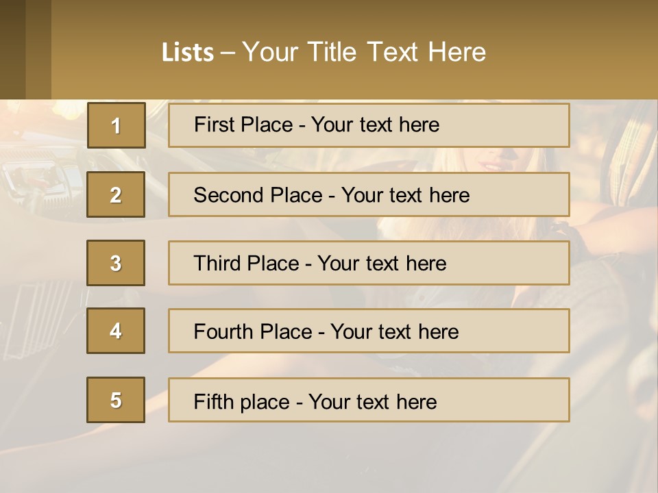 A Woman Sitting In The Drivers Seat Of A Car PowerPoint Template