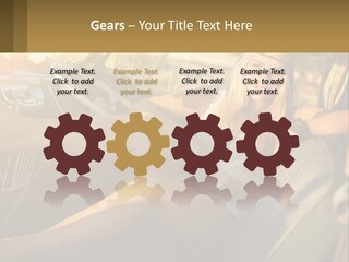 A Woman Sitting In The Drivers Seat Of A Car PowerPoint Template