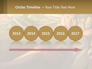 A Woman Sitting In The Drivers Seat Of A Car PowerPoint Template