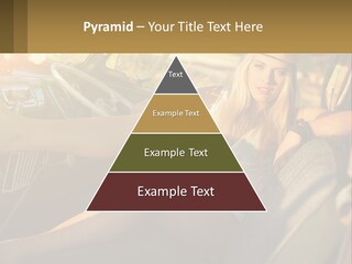 A Woman Sitting In The Drivers Seat Of A Car PowerPoint Template