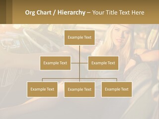 A Woman Sitting In The Drivers Seat Of A Car PowerPoint Template