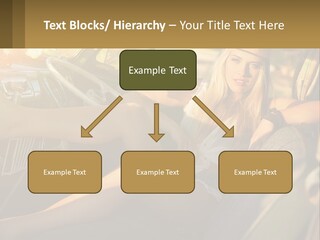 A Woman Sitting In The Drivers Seat Of A Car PowerPoint Template