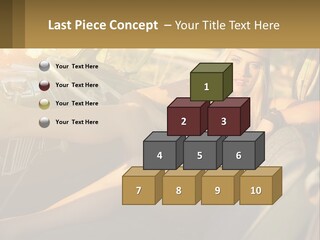 A Woman Sitting In The Drivers Seat Of A Car PowerPoint Template