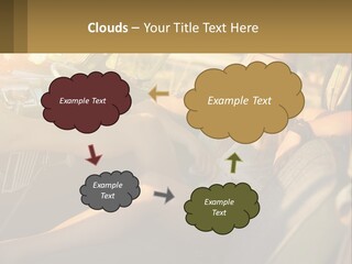 A Woman Sitting In The Drivers Seat Of A Car PowerPoint Template