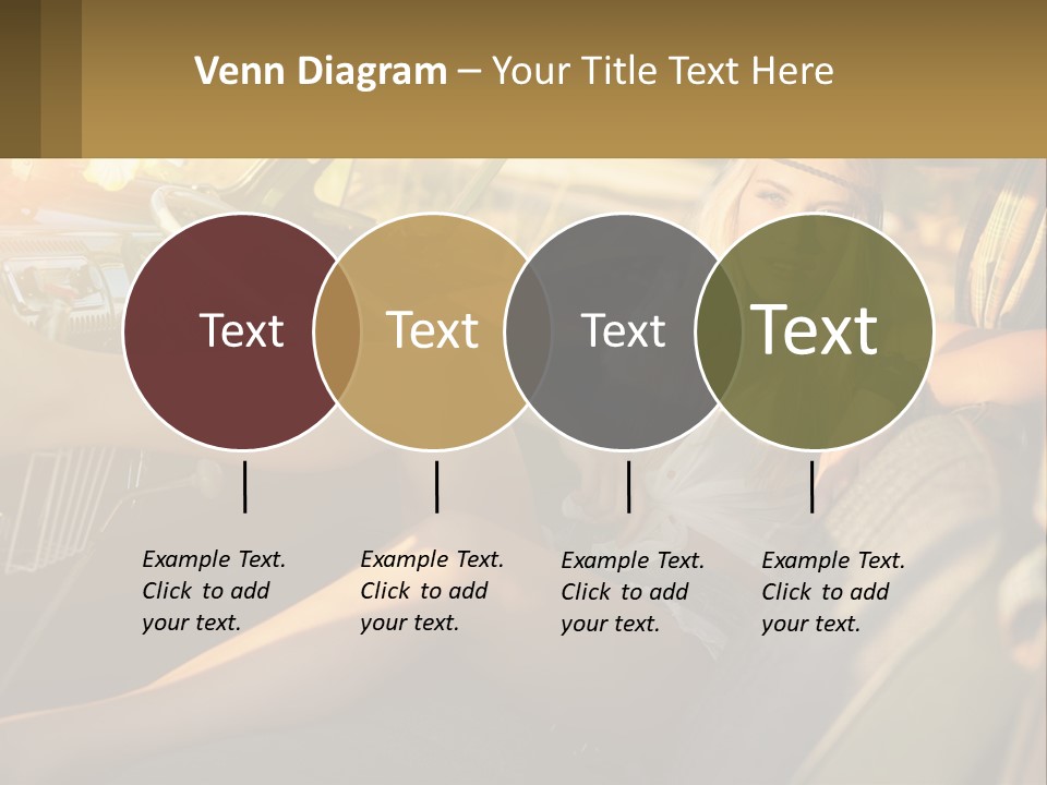 A Woman Sitting In The Drivers Seat Of A Car PowerPoint Template