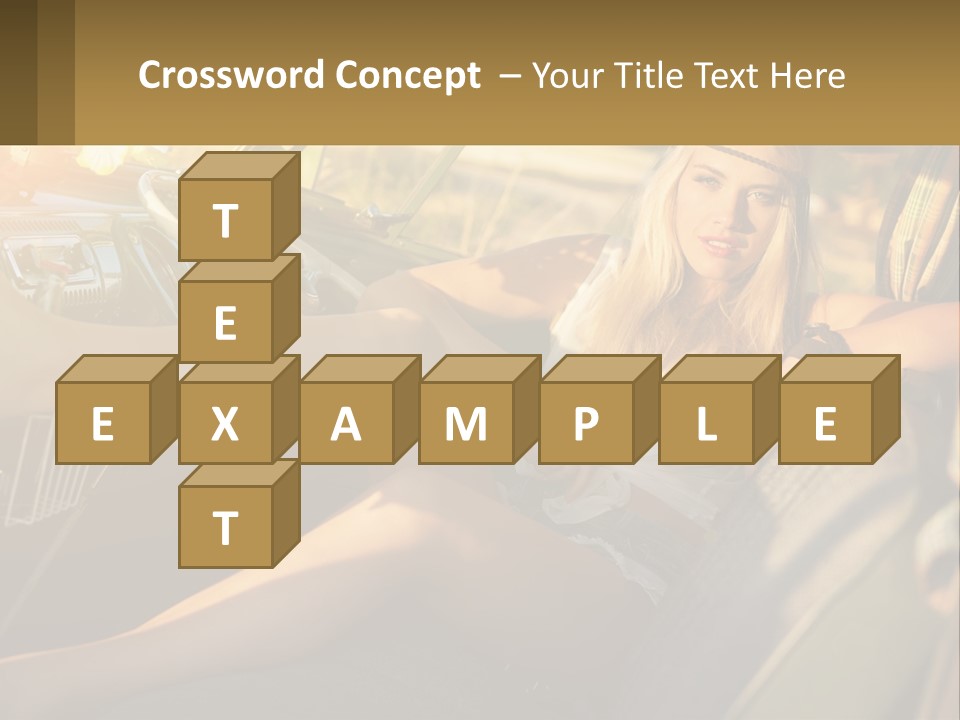 A Woman Sitting In The Drivers Seat Of A Car PowerPoint Template