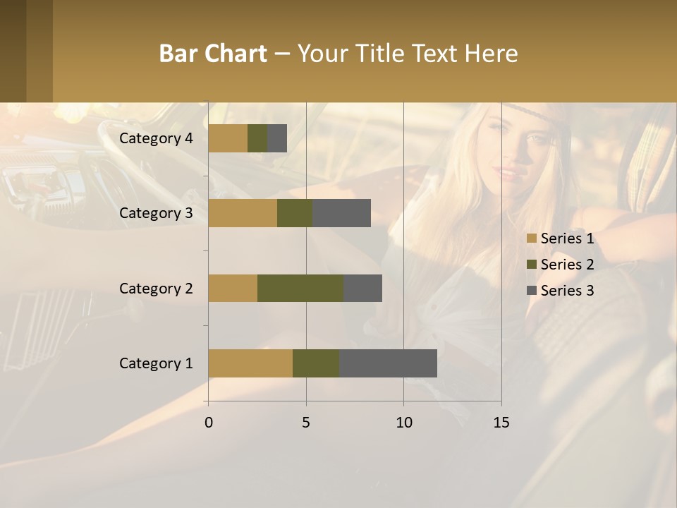 A Woman Sitting In The Drivers Seat Of A Car PowerPoint Template