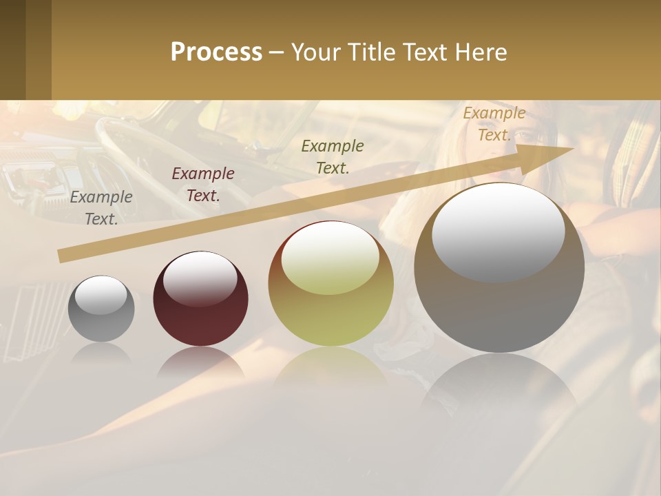 A Woman Sitting In The Drivers Seat Of A Car PowerPoint Template