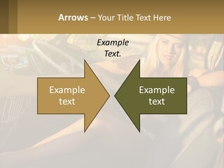 A Woman Sitting In The Drivers Seat Of A Car PowerPoint Template