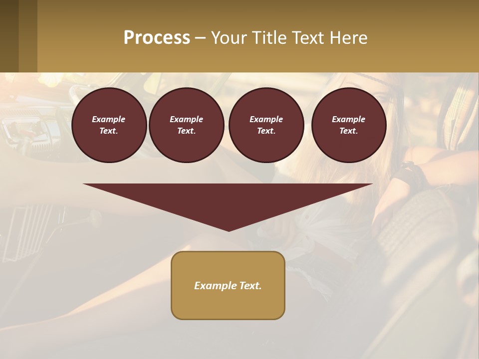 A Woman Sitting In The Drivers Seat Of A Car PowerPoint Template