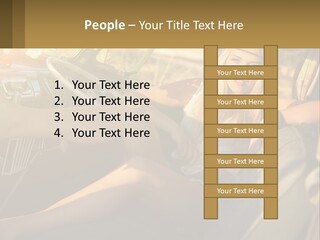 A Woman Sitting In The Drivers Seat Of A Car PowerPoint Template