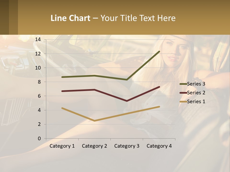 A Woman Sitting In The Drivers Seat Of A Car PowerPoint Template