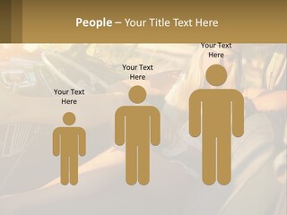 A Woman Sitting In The Drivers Seat Of A Car PowerPoint Template