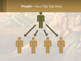 A Woman Sitting In The Drivers Seat Of A Car PowerPoint Template