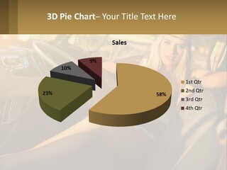 A Woman Sitting In The Drivers Seat Of A Car PowerPoint Template