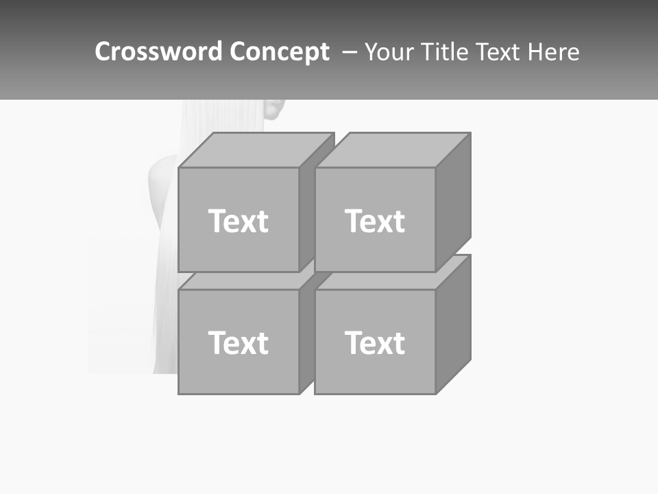 A Woman With Long Hair Is Shown In Black And White PowerPoint Template