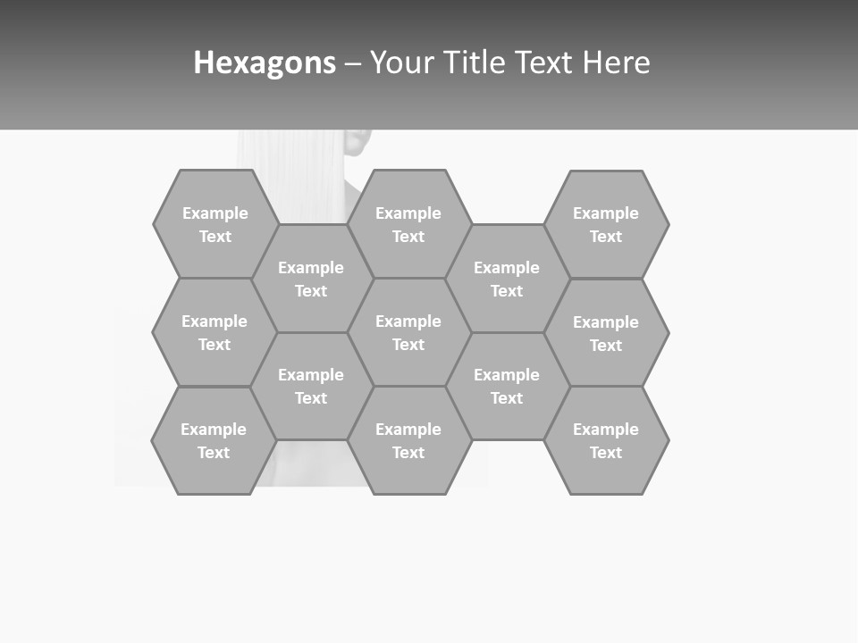 A Woman With Long Hair Is Shown In Black And White PowerPoint Template