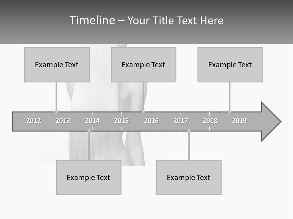 A Woman With Long Hair Is Shown In Black And White PowerPoint Template