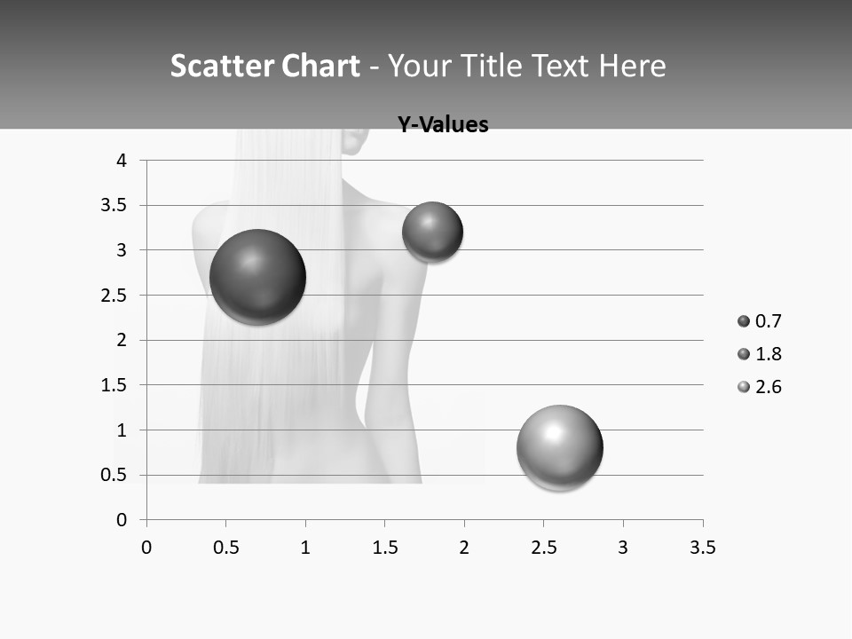 A Woman With Long Hair Is Shown In Black And White PowerPoint Template