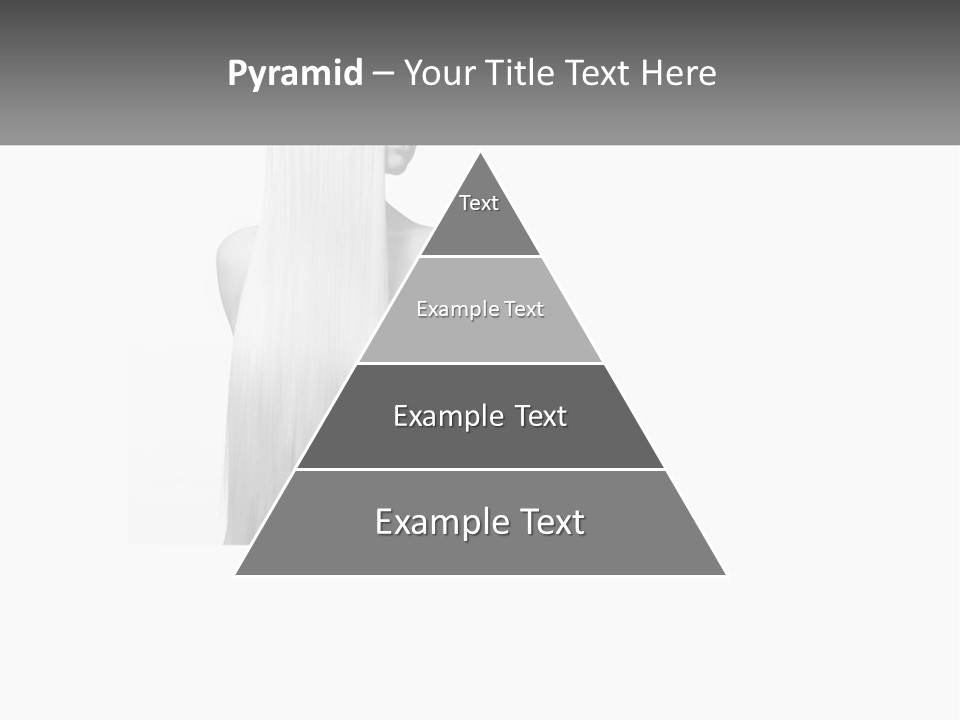 A Woman With Long Hair Is Shown In Black And White PowerPoint Template