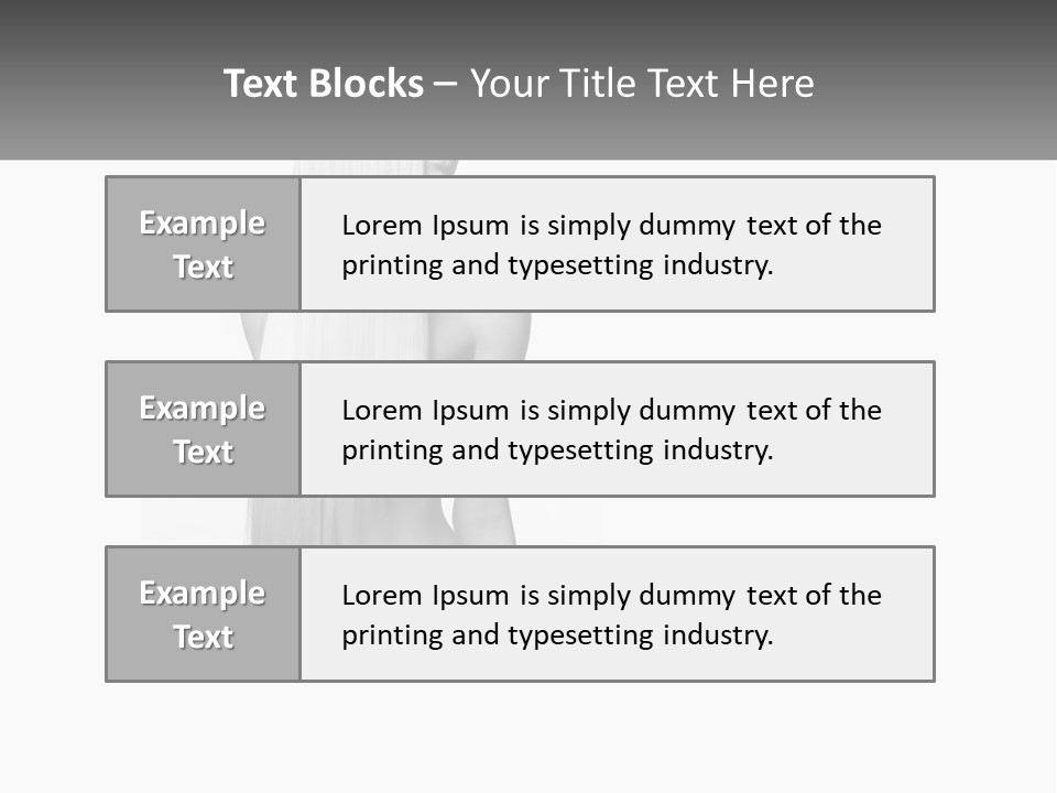 A Woman With Long Hair Is Shown In Black And White PowerPoint Template