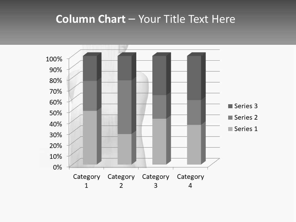 A Woman With Long Hair Is Shown In Black And White PowerPoint Template